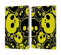 Head Case Designs Giallo Teschi Jazz Custodia Portafoglio in Pelle Compatibile con Apple iPad PRO 13 M4 2024