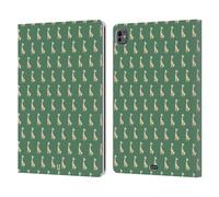 Head Case Designs Giraffa Verde Stampe Animali Tangram Custodia Portafoglio in Pelle Compatibile con Apple iPad PRO 13 M4 2024
