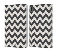 Head Case Designs Grigio Zigzag Custodia Portafoglio in Pelle Compatibile con Apple iPad PRO 11 M4 2024