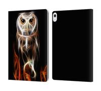 Head Case Designs Gufo Incendio nei Boschi Custodia Portafoglio in Pelle Compatibile con Apple iPad Air 13 2024/2025