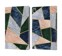 Head Case Designs Guscio Marmo Geometrico Custodia Portafoglio in Pelle Compatibile con Apple iPad PRO 13 M4 2024