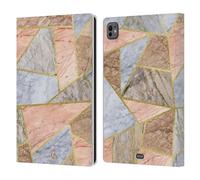 Head Case Designs Guscio Pastello Marmo Geometrico Custodia Portafoglio in Pelle Compatibile con Apple iPad PRO 11 M4 2024
