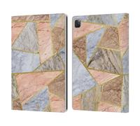 Head Case Designs Guscio Pastello Marmo Geometrico Custodia Portafoglio in Pelle Compatibile con Apple iPad PRO 13 M4 2024