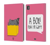 Head Case Designs Happy Box Wilbur Il Gatto Custodia Portafoglio in Pelle Compatibile con Apple iPad PRO 11 M4 2024