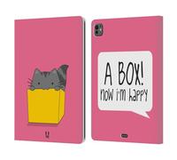 Head Case Designs Happy Box Wilbur Il Gatto Custodia Portafoglio in Pelle Compatibile con Apple iPad PRO 13 M4 2024