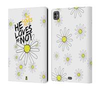 Head Case Designs He Loves Me Fantasia Margherite Custodia Portafoglio in Pelle Compatibile con Apple iPad PRO 11 M4 2024