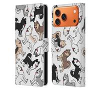 Head Case Designs Husky Siberiano Razze Di Cani Pattern Custodia Portafoglio in Pelle Compatibile con Apple iPhone 17 Pro Max