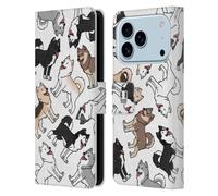 Head Case Designs Husky Siberiano Razze Di Cani Pattern Custodia Portafoglio in Pelle Compatibile con Apple iPhone 17 Pro