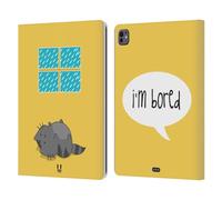 Head Case Designs I'm Bored Wilbur Il Gatto Custodia Portafoglio in Pelle Compatibile con Apple iPad PRO 13 M4 2024