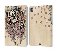 Head Case Designs Immerso nei Pensieri Tipografia Fatta A Mano Custodia Portafoglio in Pelle Compatibile con Apple iPad PRO 13 M4 2024