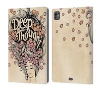 Head Case Designs Immerso nei Pensieri Tipografia Fatta A Mano Custodia Portafoglio in Pelle Compatibile con Apple iPad PRO 11 M4 2024