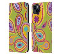 Head Case Designs Kiwi Pattern Paisley Custodia Portafoglio in Pelle Compatibile con Apple iPhone 15 Plus