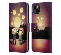 Head Case Designs Lanterne nel Cielo La Luce Dell'Amore Custodia Portafoglio in Pelle Compatibile con Apple iPhone 15 Plus