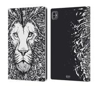 Head Case Designs Leone Doodle Mix Custodia Portafoglio in Pelle Compatibile con Apple iPad PRO 11 M4 2024