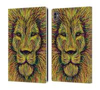 Head Case Designs Leone Facce Animali Scarabocchiate Custodia Portafoglio in Pelle Compatibile con Apple iPad PRO 11 M4 2024
