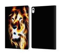 Head Case Designs Leone Incendio nei Boschi Custodia Portafoglio in Pelle Compatibile con Apple iPad Air 13 2024/2025