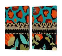 Head Case Designs Leopardo Floreale Pattern Mix Custodia Portafoglio in Pelle Compatibile con Apple iPad PRO 13 M4 2024