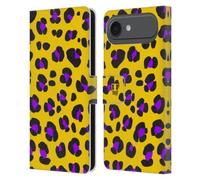 Head Case Designs Leopardo Giallo Stampe Pazze Custodia Portafoglio in Pelle Compatibile con Apple iPhone 17 Air