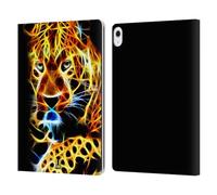 Head Case Designs Leopardo Incendio nei Boschi Custodia Portafoglio in Pelle Compatibile con Apple iPad Air 13 2024/2025