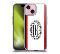 Head Case Designs Licenza Ufficiale AC Milan Away Kit per Stemma 2024/25 Custodia Cover in Morbido Gel Compatibile con Apple iPhone 15
