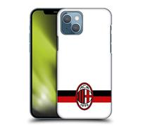 Head Case Designs Licenza Ufficiale AC Milan Bianco Stemma Custodia Cover Dura per Parte Posteriore Compatibile con Apple iPhone 13