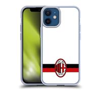 Head Case Designs Licenza Ufficiale AC Milan Bianco Stemma Custodia in Gel [Protezione di Grado Militare] Compatibile con Apple iPhone 12 Mini