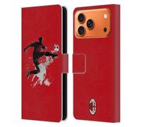Head Case Designs Licenza Ufficiale AC Milan Calcio 1 Adolescenti Custodia Portafoglio in Pelle Compatibile con Apple iPhone 17 Pro Max