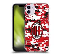 Head Case Designs Licenza Ufficiale AC Milan Camouflage Digitale Modelli Cresta Custodia Cover Dura per Parte Posteriore Compatibile con Apple iPhone 11