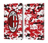 Head Case Designs Licenza Ufficiale AC Milan Camouflage Digitale Modelli Cresta Custodia Portafoglio in Pelle Compatibile con Apple iPad 9.7 2017 / iPad 9.7 2018