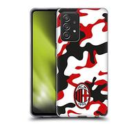 Head Case Designs Licenza Ufficiale AC Milan Camouflage Modelli Cresta Custodia in Gel [Protezione di Grado Militare] Compatibile con Galaxy A52 / A52s / 5G (2021)