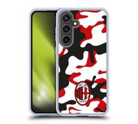 Head Case Designs Licenza Ufficiale AC Milan Camouflage Modelli Cresta Custodia in Gel [Protezione di Grado Militare] Compatibile con Samsung Galaxy S24 Fe E Compatibile con MagSafe
