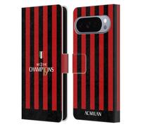 Head Case Designs Licenza Ufficiale AC Milan Campioni Scudetto Home Kit 2022/23 Custodia Portafoglio in Pelle Compatibile con Google Pixel 10 Pro XL