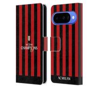 Head Case Designs Licenza Ufficiale AC Milan Campioni Scudetto Home Kit 2022/23 Custodia Portafoglio in Pelle Compatibile con Google Pixel 10