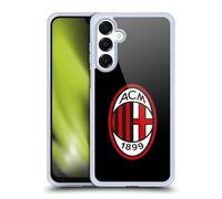 Head Case Designs Licenza Ufficiale AC Milan Colore Pieno Nero Stemma Custodia in Gel [Protezione di Grado Militare] Compatibile con Samsung Galaxy A16 5G E Compatibile con MagSafe