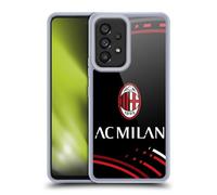 Head Case Designs Licenza Ufficiale AC Milan Curvato Modelli Cresta Custodia Cover in Morbido Gel Compatibile con Samsung Galaxy A53 5G (2022)