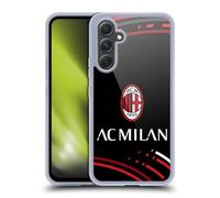 Head Case Designs Licenza Ufficiale AC Milan Curvato Modelli Cresta Custodia Cover in Morbido Gel Compatibile con Samsung Galaxy A54 5G