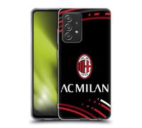 Head Case Designs Licenza Ufficiale AC Milan Curvato Modelli Cresta Custodia Cover in Morbido Gel Compatibile con Galaxy A52 / A52s / 5G (2021)