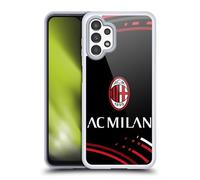 Head Case Designs Licenza Ufficiale AC Milan Curvato Modelli Cresta Custodia Cover in Morbido Gel Compatibile con Samsung Galaxy A13 (2022)