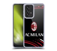 Head Case Designs Licenza Ufficiale AC Milan Curvato Modelli Cresta Custodia Cover in Morbido Gel Compatibile con Galaxy A33 5G (2022)
