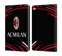 Head Case Designs Licenza Ufficiale AC Milan Curvato Modelli Cresta Custodia Portafoglio in Pelle Compatibile con Apple iPad Air 2 (2014)