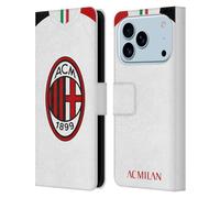 Head Case Designs Licenza Ufficiale AC Milan Fuori Casa 2019/20 Kit Crest Custodia Portafoglio in Pelle Compatibile con Apple iPhone 17 PRO