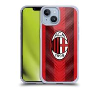 Head Case Designs Licenza Ufficiale AC Milan Home Kit per Stemma 2023/24 Custodia Cover in Morbido Gel Compatibile con Apple iPhone 14