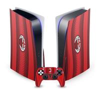 Head Case Designs Licenza Ufficiale AC Milan Home Kit per Stemma 2023/24 Vinile Frontalino Sticker Gaming Pelle Adesivo Compatibile con Sony Playstation 5 PS5 Disc Console & DualSense Controller