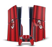 Head Case Designs Licenza Ufficiale AC Milan Home Kit per Stemma 2023/24 Vinile Sticker Gaming Pelle Adesivo Compatibile con Sony Playstation 5 PS5 Slim Disc Edition Console & DualSense Controller