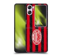 Head Case Designs Licenza Ufficiale AC Milan Home Kit per Stemma 2025/26 Custodia Cover Dura per Parte Posteriore Compatibile con Oppo Find N2 Flip