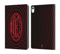 Head Case Designs Licenza Ufficiale AC Milan Il Battito Grafica Custodia Portafoglio in Pelle Compatibile con Apple iPad 10.9 2022/2025