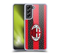 Head Case Designs Licenza Ufficiale AC Milan in Casa 2020/21 Kit Crest Custodia in Gel [Protezione di Grado Militare] Compatibile con Samsung Galaxy S21 Fe 5G E Compatibile con MagSafe
