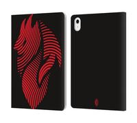 Head Case Designs Licenza Ufficiale AC Milan Logo Grafica Custodia Portafoglio in Pelle Compatibile con Apple iPad Air 11 2020/2022/2024/2025