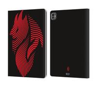 Head Case Designs Licenza Ufficiale AC Milan Logo Grafica Custodia Portafoglio in Pelle Compatibile con Apple iPad PRO 13 M4 2024