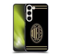 Head Case Designs Licenza Ufficiale AC Milan Nero E Oro Stemma Custodia Cover Dura per Parte Posteriore Compatibile con Samsung Galaxy S23 5G